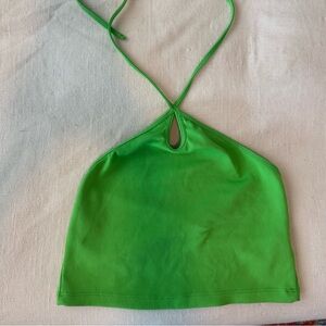 Zara Green Halter Neck Top